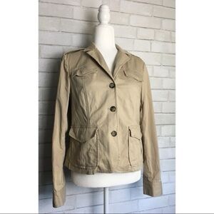 VINCE~Size 12~Tan Utility Blazer Jacket ~